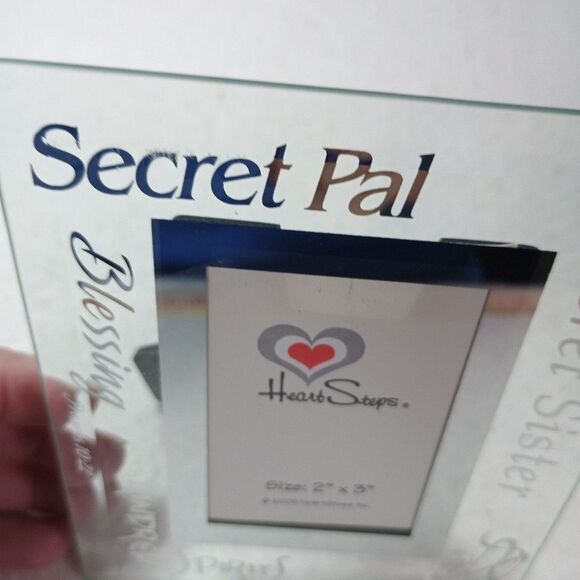 Glass Frame Heart Steps 2005 Secret Pal Sister Kindred Spirits Blessing 4"x5" - Picture 6 of 9